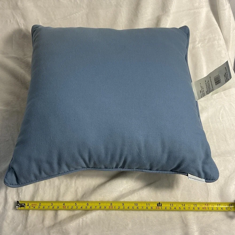 VTG Nautical Sailboat Lighthouse Pillow Coastal Blue 17